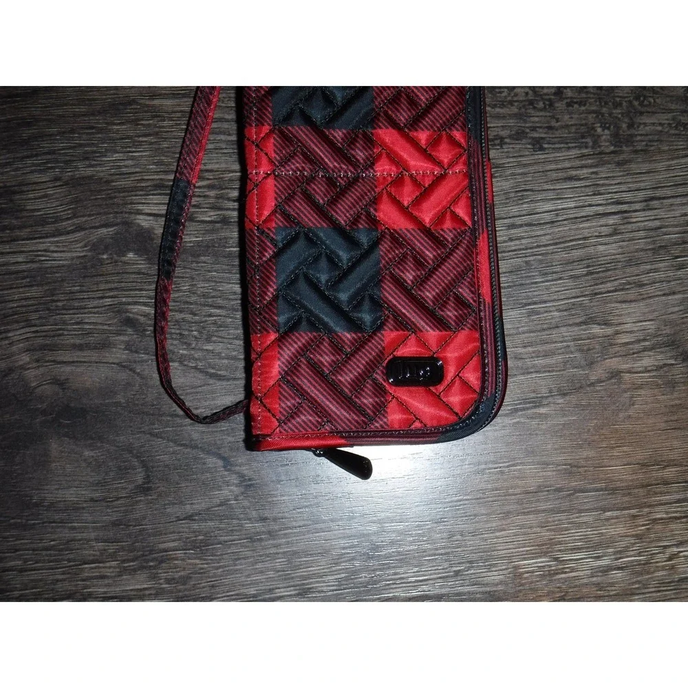 Lug Sleeper‎ Quilted Plaid Travel Organizer Case Pouch Red Black